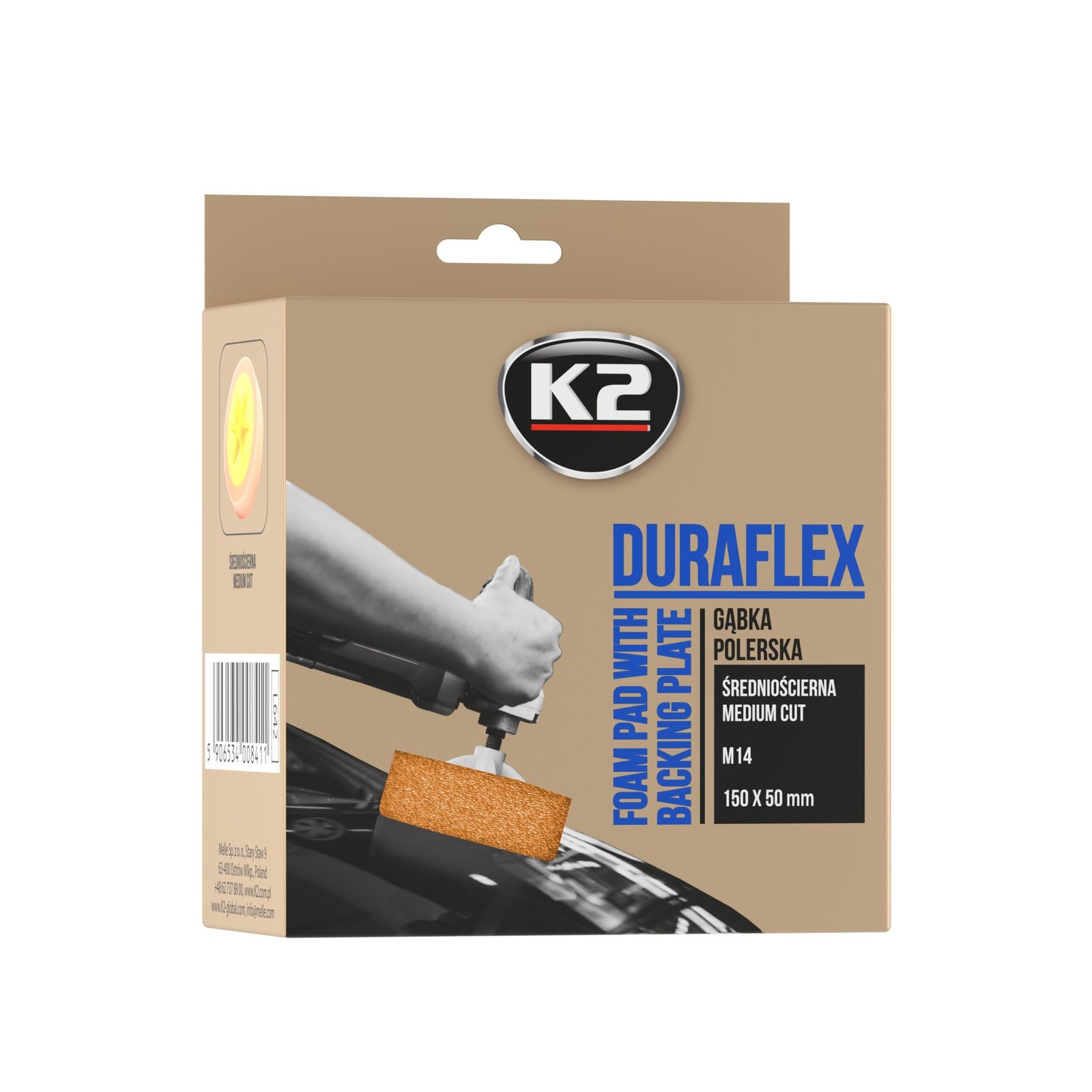 Sfungjer lustrimi K2 DURAFLEX me kokrrizim mesatar, fileto M14